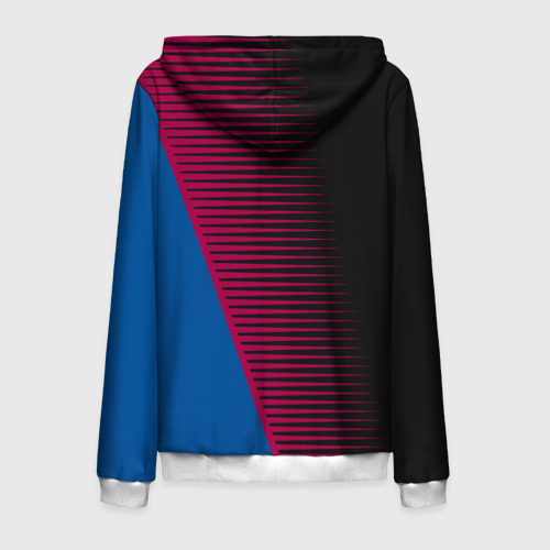 Мужская толстовка 3D на молнии FC Barca 2018 Creative uniform, цвет белый - фото 2