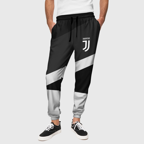 Мужские брюки 3D Juventus 2018 Geometry Sport, цвет 3D печать - фото 4