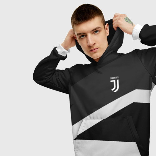 Мужская толстовка 3D Juventus 2018 Geometry Sport, цвет белый - фото 5