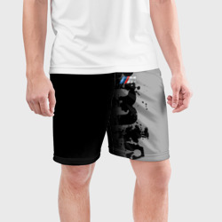 Мужские шорты спортивные BmW m black grey БМВ - фото 2