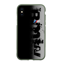 Чехол для iPhone XS Max матовый BmW m black grey БМВ