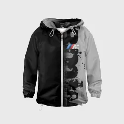 Детская ветровка 3D BmW m black grey БМВ
