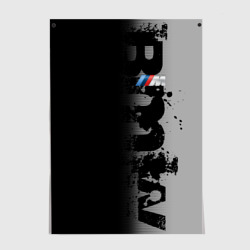 Постер BmW m black grey БМВ