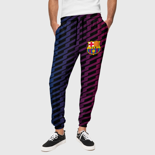 Мужские брюки 3D FC Barca 2018 Creative uniform, цвет 3D печать - фото 4