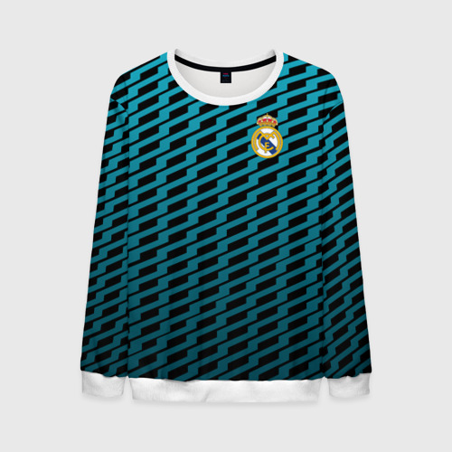 Мужской свитшот 3D Real Madrid Creative uniform, цвет белый