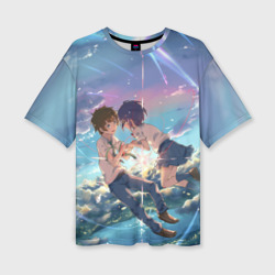 Женская футболка oversize 3D Your name 6