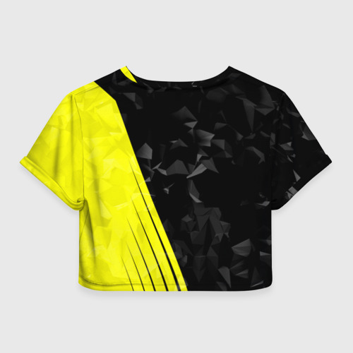 Женская футболка Crop-top 3D FC Borussia 2018 Abstract, цвет 3D печать - фото 2