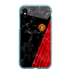 Чехол для iPhone XS Max матовый Манчестер Юнайтед FCMU Manchester united