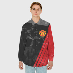 Мужская рубашка oversize 3D Манчестер Юнайтед FCMU Manchester united - фото 2