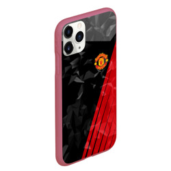 Чехол для iPhone 11 Pro Max матовый Манчестер Юнайтед FCMU Manchester united - фото 2