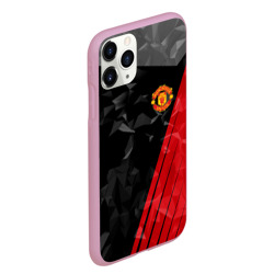 Чехол для iPhone 11 Pro Max матовый Манчестер Юнайтед FCMU Manchester united - фото 2