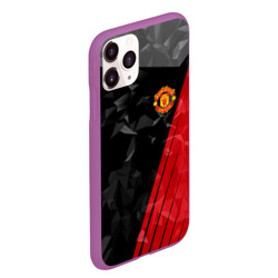 Чехол для iPhone 11 Pro Max матовый Манчестер Юнайтед FCMU Manchester united - фото 2