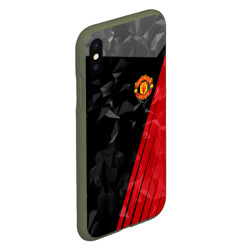 Чехол для iPhone XS Max матовый Манчестер Юнайтед FCMU Manchester united - фото 2