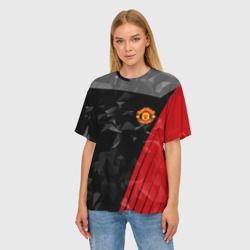 Женская футболка oversize 3D Манчестер Юнайтед FCMU Manchester united - фото 2