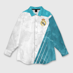 Мужская рубашка oversize 3D Реал Мадрид Real Madrid
