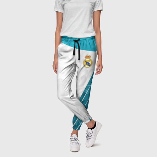 Женские брюки 3D с принтом РЕАЛ МАДРИД | REAL MADRID, фото на моделе #1