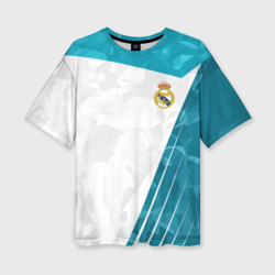 Женская футболка oversize 3D Реал Мадрид Real Madrid