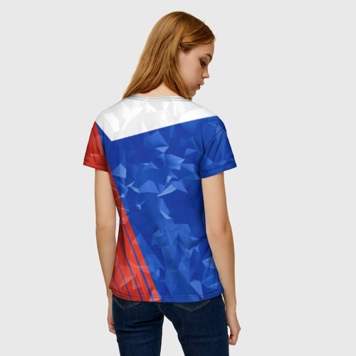 Женская футболка 3D Russia - Tricolor Collection, цвет 3D печать - фото 4