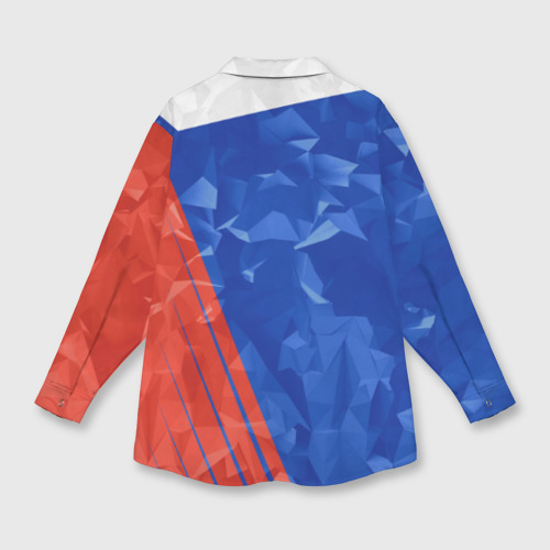 Мужская рубашка oversize 3D с принтом Russia - Tricolor Collection, вид сзади #1