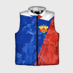 Женский жилет утепленный 3D Russia - Tricolor Collection