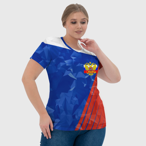 Женская футболка 3D Russia - Tricolor Collection, цвет 3D печать - фото 6