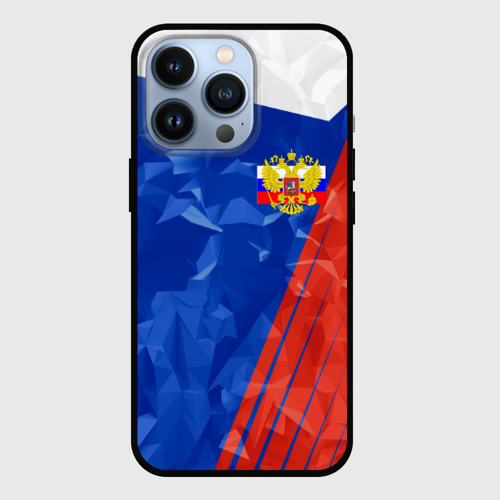 Чехол для iPhone 13 Pro с принтом Russia - Tricolor Collection, вид спереди #2