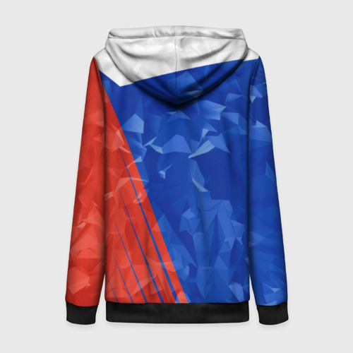 Женская толстовка 3D на молнии Russia - Tricolor Collection, цвет черный - фото 2