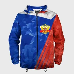 Мужская ветровка 3D Russia - Tricolor Collection