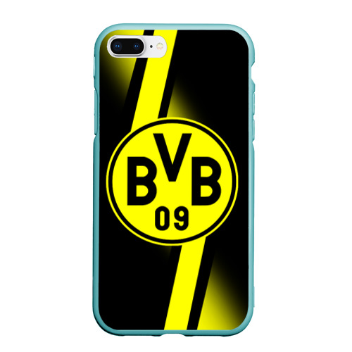 Чехол для iPhone 7Plus/8 Plus матовый FC Borussia 2018 Storm, цвет мятный