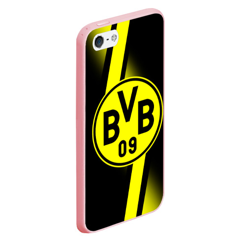 Чехол для iPhone 5/5S матовый FC Borussia 2018 Storm, цвет баблгам - фото 3