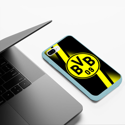 Чехол для iPhone 7Plus/8 Plus матовый FC Borussia 2018 Storm, цвет мятный - фото 5