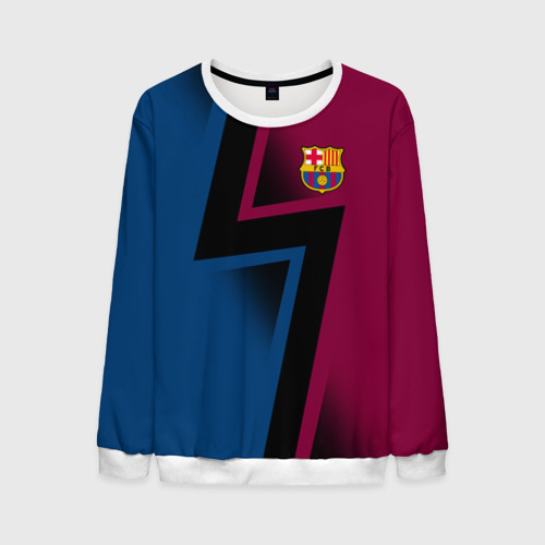 Мужской свитшот 3D FC Barca 2018 Creative uniform, цвет белый