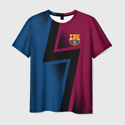 Мужская футболка 3D FC Barca 2018 Creative uniform, цвет 3D печать