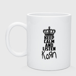 Кружка керамическая Keep calm and listen Korn