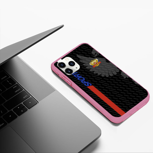 Чехол для iPhone 11 Pro Max матовый с принтом Russia - Black Collection, фото #5