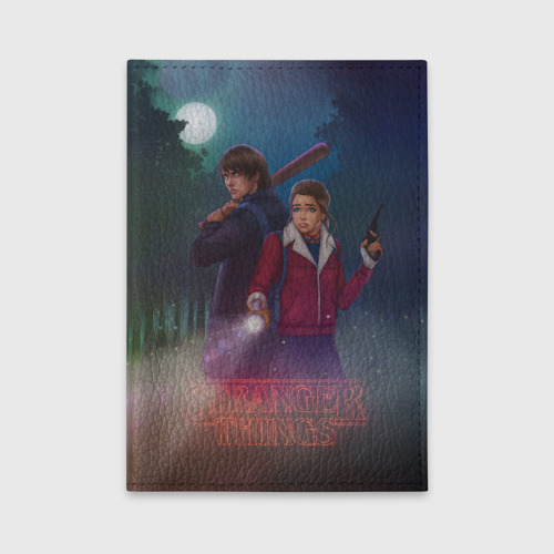 Обложка для автодокументов Stranger Things, цвет ярко-розовый