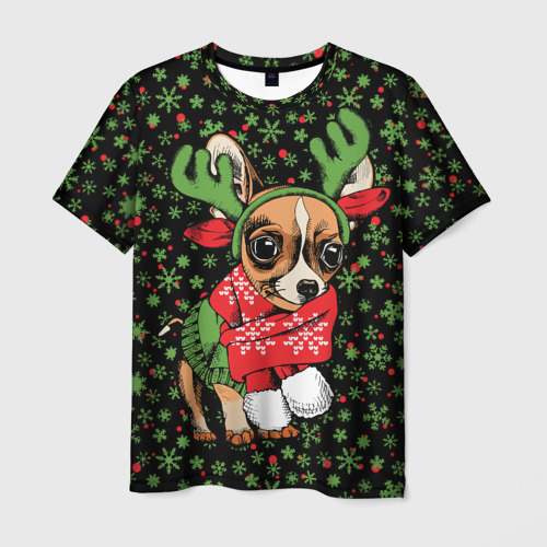 Мужская футболка 3D Год собаки, цвет 3D печать