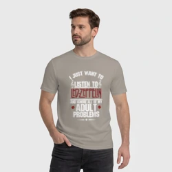 Мужская футболка хлопок Я прост хочу слушать LedZep - фото 2