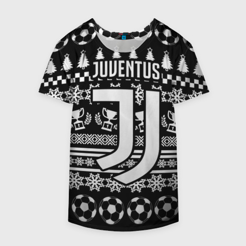 Накидка на куртку 3D JUVENTUS / ЮВЕНТУС НОВОГОДНИЙ, цвет 3D печать - фото 4