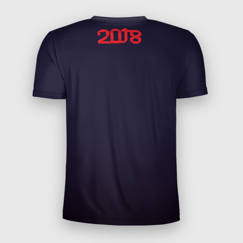 Мужская футболка 3D Slim Новый год 2018, цвет 3D печать - фото 2