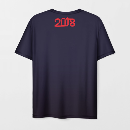 Мужская футболка 3D Новый год 2018, цвет 3D печать - фото 2