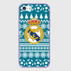 Чехол для iPhone 5/5S матовый Ronaldo 7 Новогодний