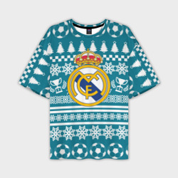 Мужская футболка oversize 3D Ronaldo 7 Новогодний