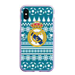 Чехол для iPhone XS Max матовый Ronaldo 7 Новогодний