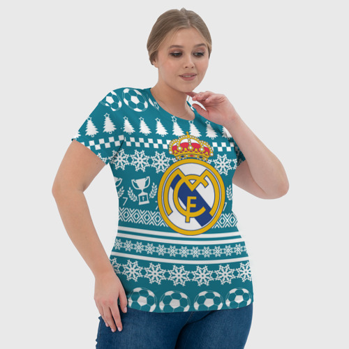 Женская футболка 3D Ronaldo 7 Новогодний, цвет 3D печать - фото 6
