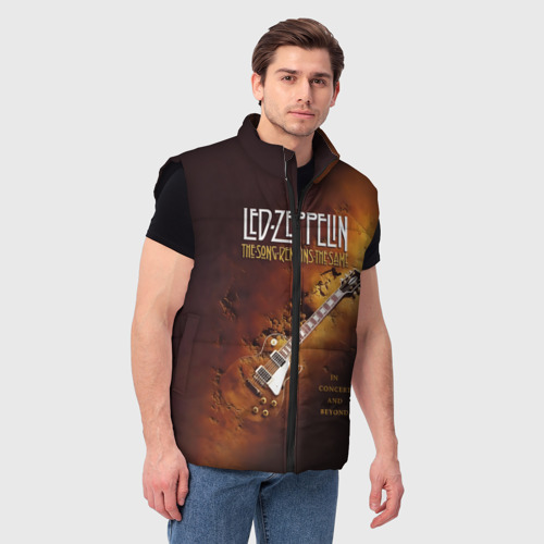 Мужской жилет утепленный 3D Led Zeppelin, цвет черный - фото 3