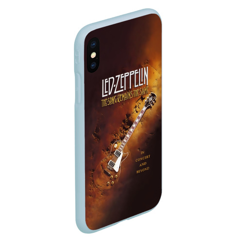 Чехол для iPhone XS Max матовый Led Zeppelin, цвет голубой - фото 3