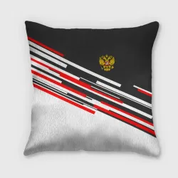 Подушка 3D Russia - Black and White