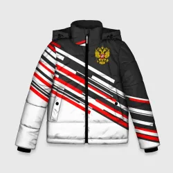 Зимняя куртка для мальчиков 3D Russia - Black and White
