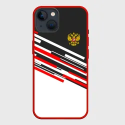 Чехол для iPhone 14 Russia - Black and White